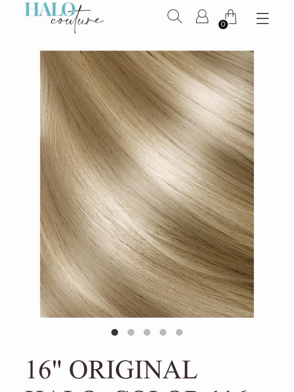 Halo Couture 16" Original Halo Hair - Light Blonde B116